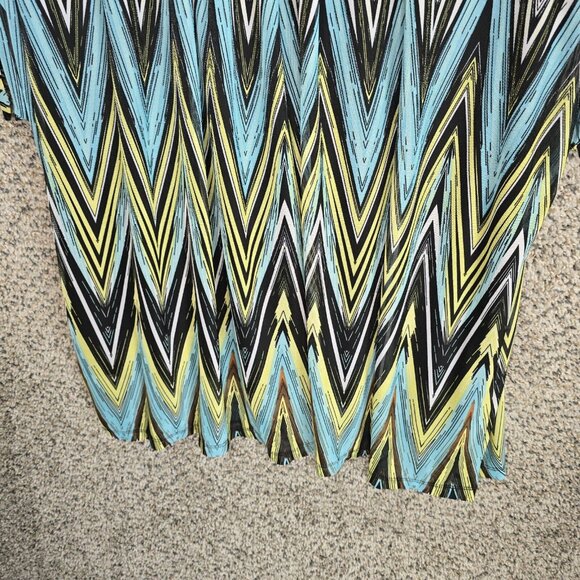 Catherines Top Womens Plus 2X Blue Mesh Scoop Neck Short Sleeve Blouse Ladies - Picture 5 of 7